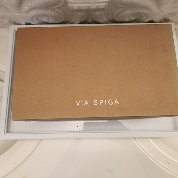 VIA SPIGA Black V-Ria Black Leather Heeled Sandals. NIB. Size 6.5 - Picture 10 of 11